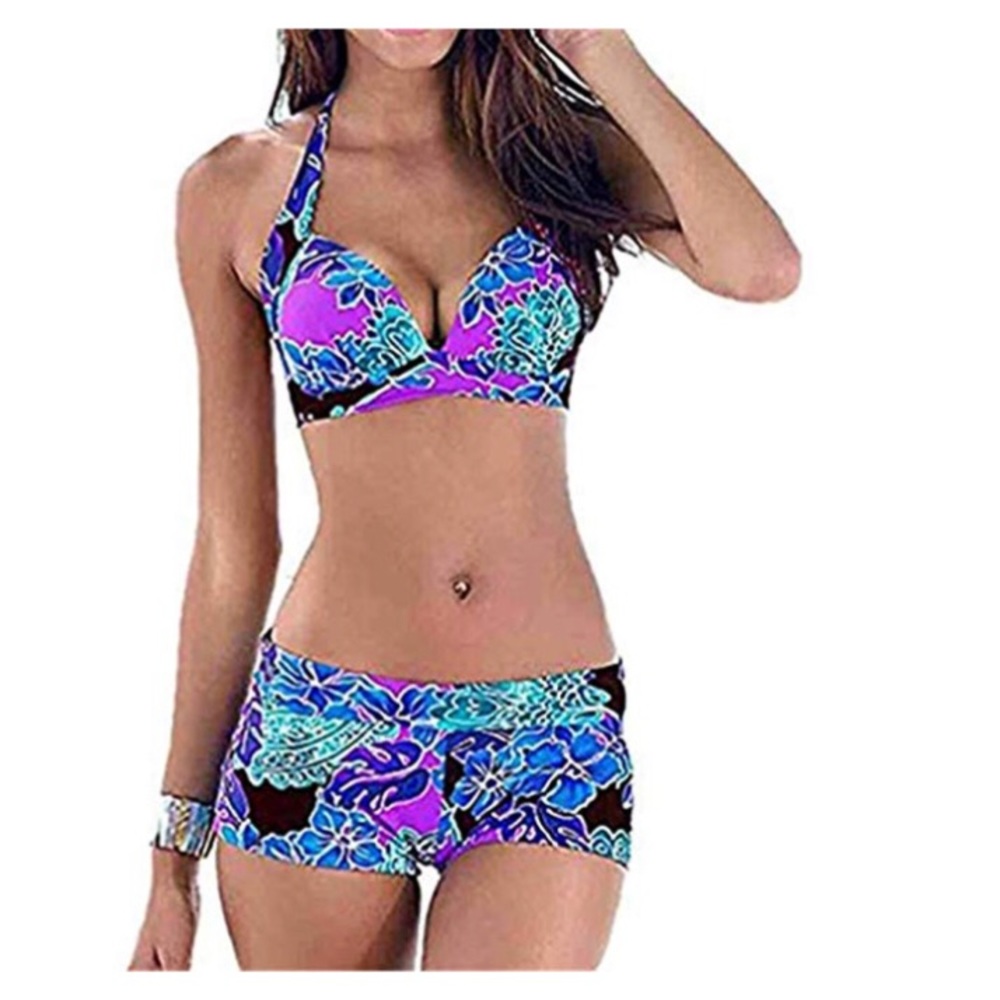 Bikini Set with Boyshort and Push-up Top
